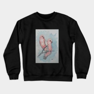 Australian Galahs painted in Pointalism Style - Dots Crewneck Sweatshirt